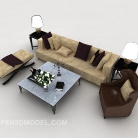 Set di divani moderni aziendali modello 3d