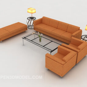 Business Orange Combination Sofa 3d-modell
