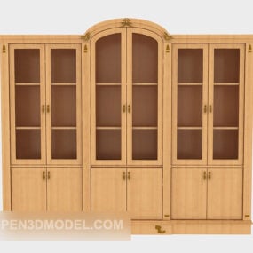 Business Wood Large Bookcase 3d model