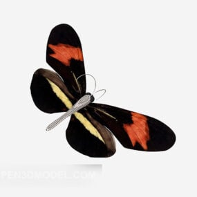 Sort sommerfugl 3d-model