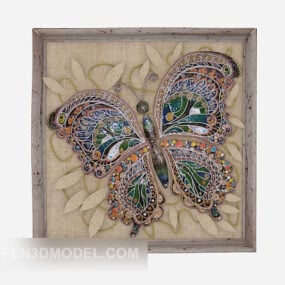 Butterfly Hanging Painting 3d model