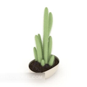Meubles en pot vert cactus modèle 3D