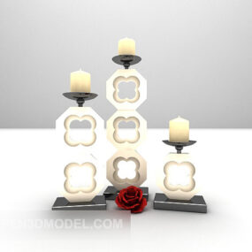 Candlestick Set Decoration Furniture 3d model