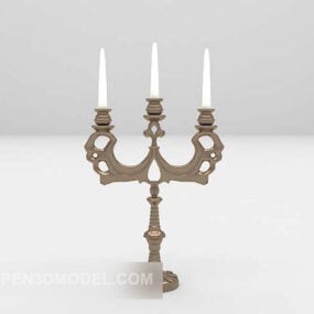 Silver Candlestick Lamp 3d model
