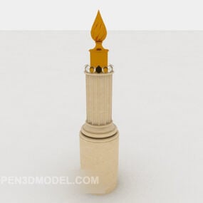 Model 3d Pengaturan Tempat Lilin