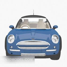 青塗装の車3Dモデル