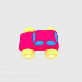 3д модель розовой машинки-игрушки