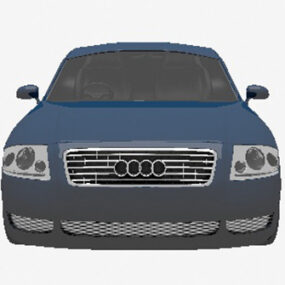 سيارة سيدان باللون الأزرق نموذج ثلاثي الأبعاد