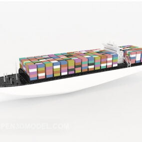 3D model přepravní nákladní lodi