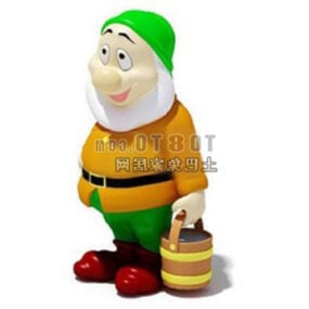 Cartoon Dwarf Male Character 3d model