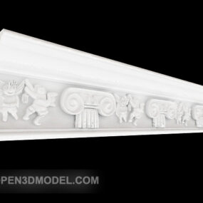 Carved Plaster Line Decor 3d model