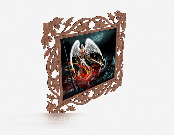 Carved Wood Hanging Painting