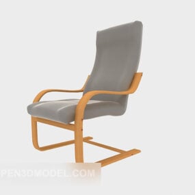 صندلی های راحتی چوبی مدل سه بعدی