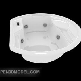 Keramiskt badkar med stor mun 3d-modell