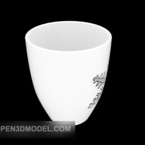 Ceramic Teacup With Texture 3d model