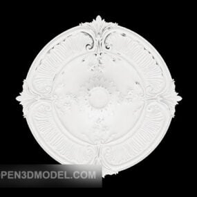 Décor de plafond en plaque de plâtre circulaire modèle 3D