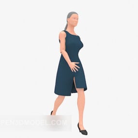 Women Characters Walking 3d model