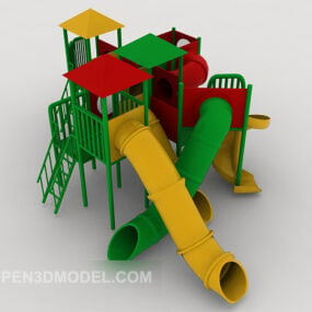 3д модель домика-слайдера для детской площадки