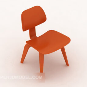 3D model plastové dětské červené židle