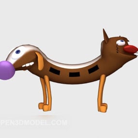 Χαριτωμένο γεμιστό παιχνίδι σκυλιών τρισδιάστατο μοντέλο