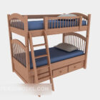 Łóżko piętrowe dziecięce drewniane