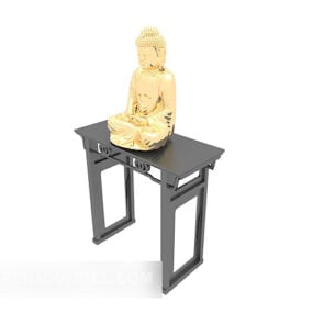 Chinese Buddha Decoration Hall Cabinet 3d model