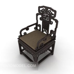 כיסא וינטג' סיני דגם תלת מימד