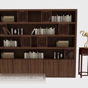 Chinese Ancient Wind Bookcase 3d model