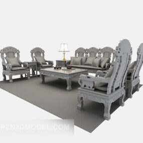 Chinese Classic Chair Sofa Table 3d model