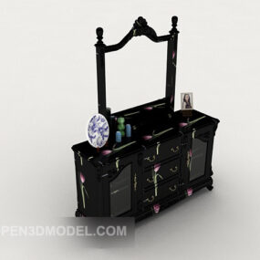 Chinese Black Dresser 3d model