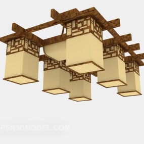 لوستر سقفی چینی مدل سه بعدی سنتی