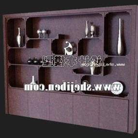 Wooden Cabinet Stylized Modernsm 3d model