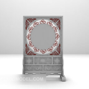 Chinese Classical Wood Screen 3d model