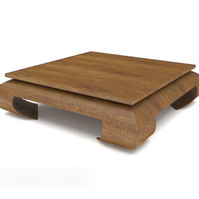 طاولة القهوة الخشبية الصلبة الصينية الكلاسيكية نموذج 3D