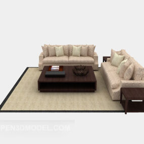 Kinesisk møbler hjemmesofa 3d-modell