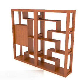 Chinese Style Living Room Display Cabinet 3d model