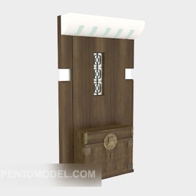 Chinese Door Entrance Gate Cabinet 3d model