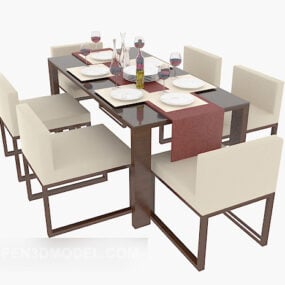Modello 3d del tavolo familiare cinese