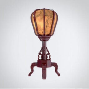 Model 3d Gaya Vintage Lampu Lantai Cina