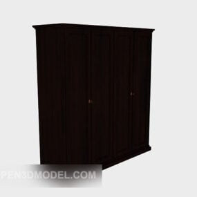 Chinese Four-door Large Wardrobe 3d model