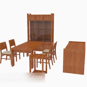 Çin Mobilyaları Masa Sandalye Mobilyaları 3D model