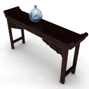 꽃병 3d 모델과 중국 콘솔 테이블