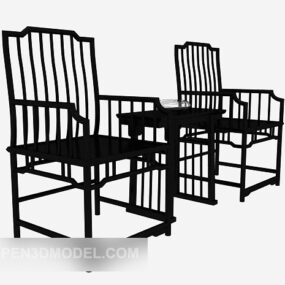 Chinese High-back Armchair 3d model