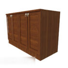Chinese home solid wood locker 3d model