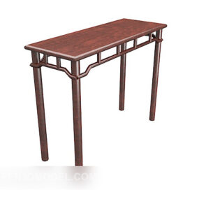 Table d'appoint en bois massif pour maison chinoise modèle 3D