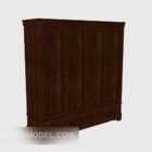 Chinese Lacquered Wood Wardrobe