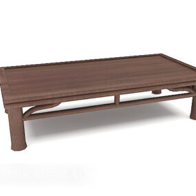 Chinese Long-bar Coffee Table Walnut 3d model