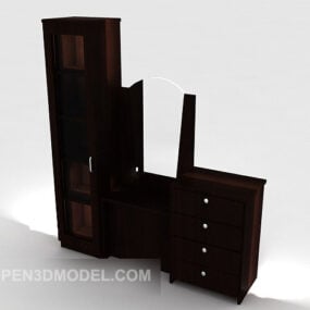 Chinese Minimalist Home Wardrobe 3d model