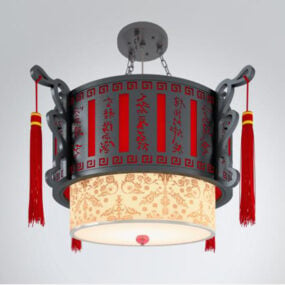 3д модель китайской люстры традиционного стиля