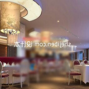 Chinese Restaurant Card Seat 3d model
